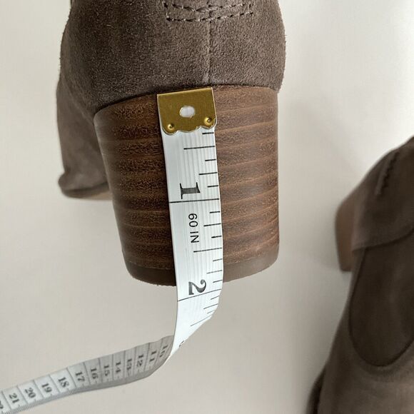 UGG Bootie Women 6M Brown Suede Short Ankle Boots Stacked Heel - Picture 8 of 12